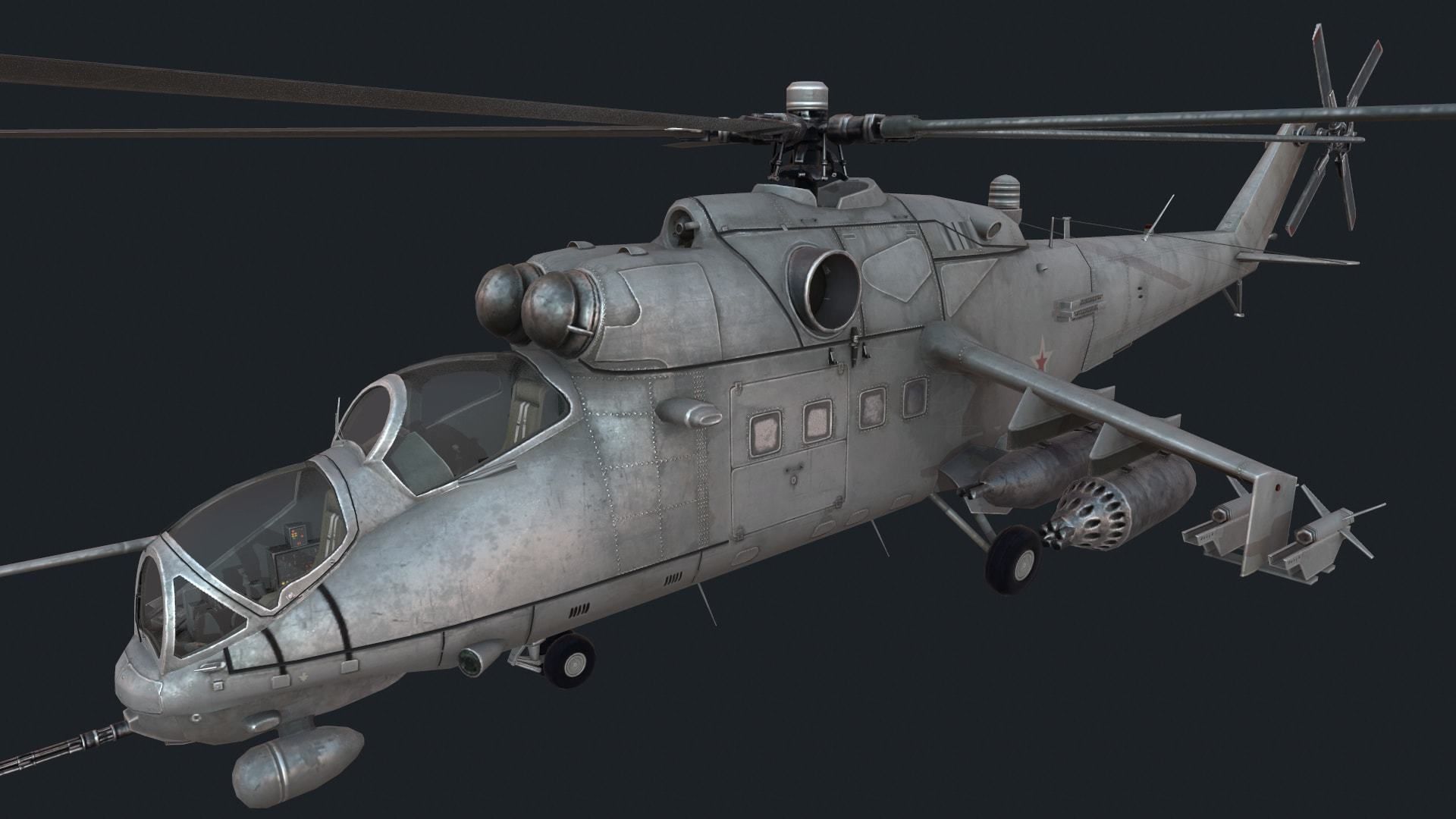 Military helicopter pack Low-poly 3D model_45