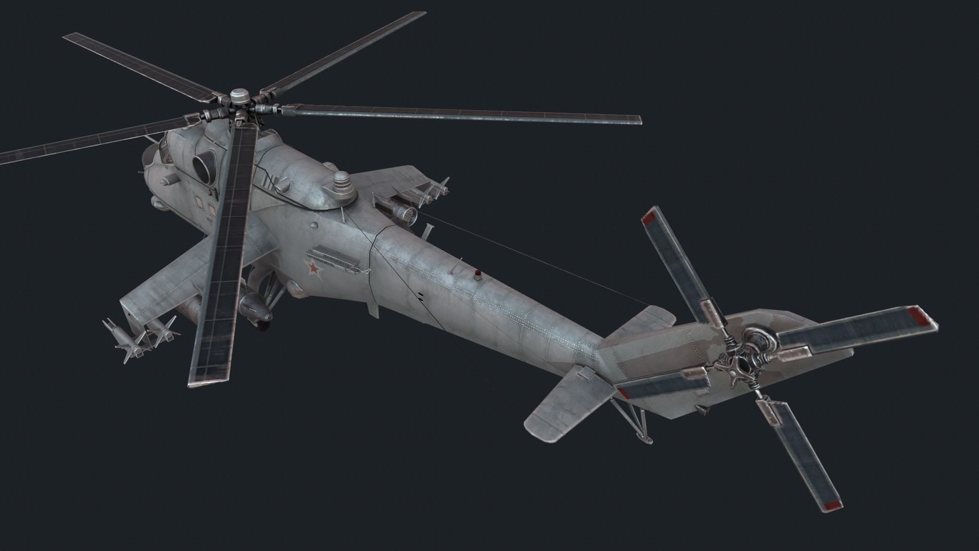 Military helicopter pack Low-poly 3D model_47