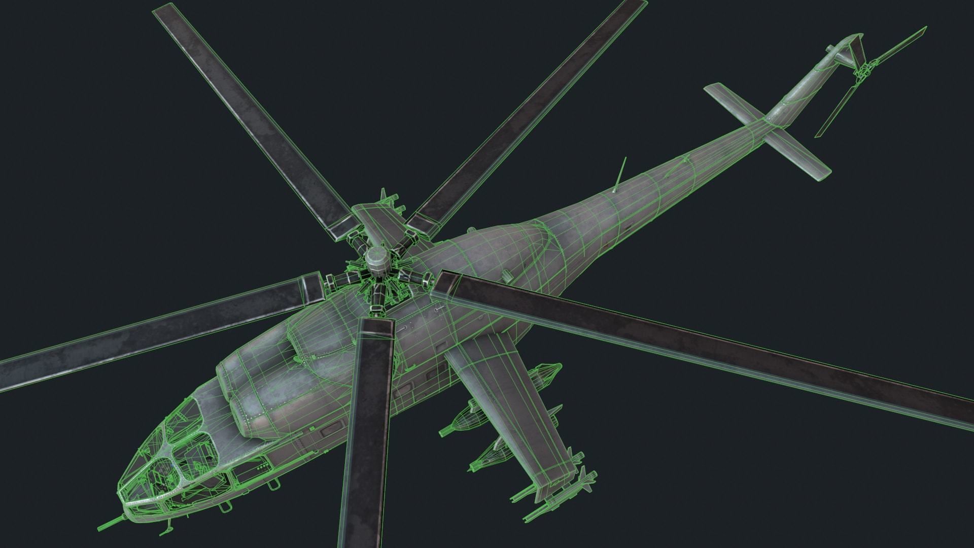 Military helicopter pack Low-poly 3D model_42