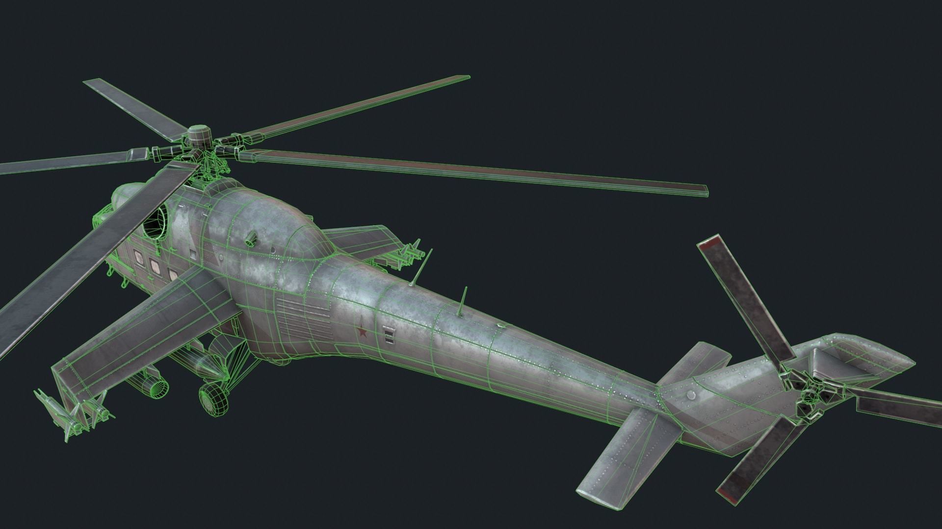 Military helicopter pack Low-poly 3D model_43