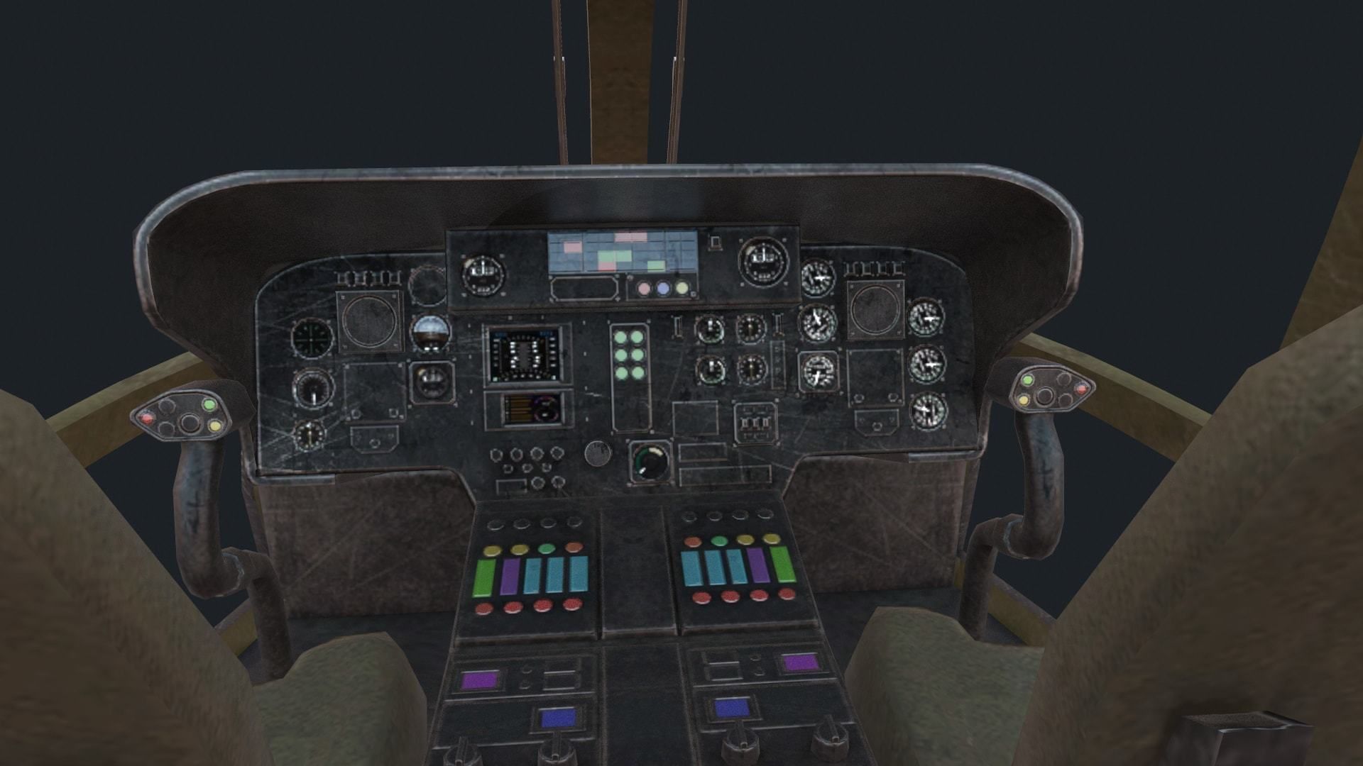 Military helicopter pack Low-poly 3D model_17