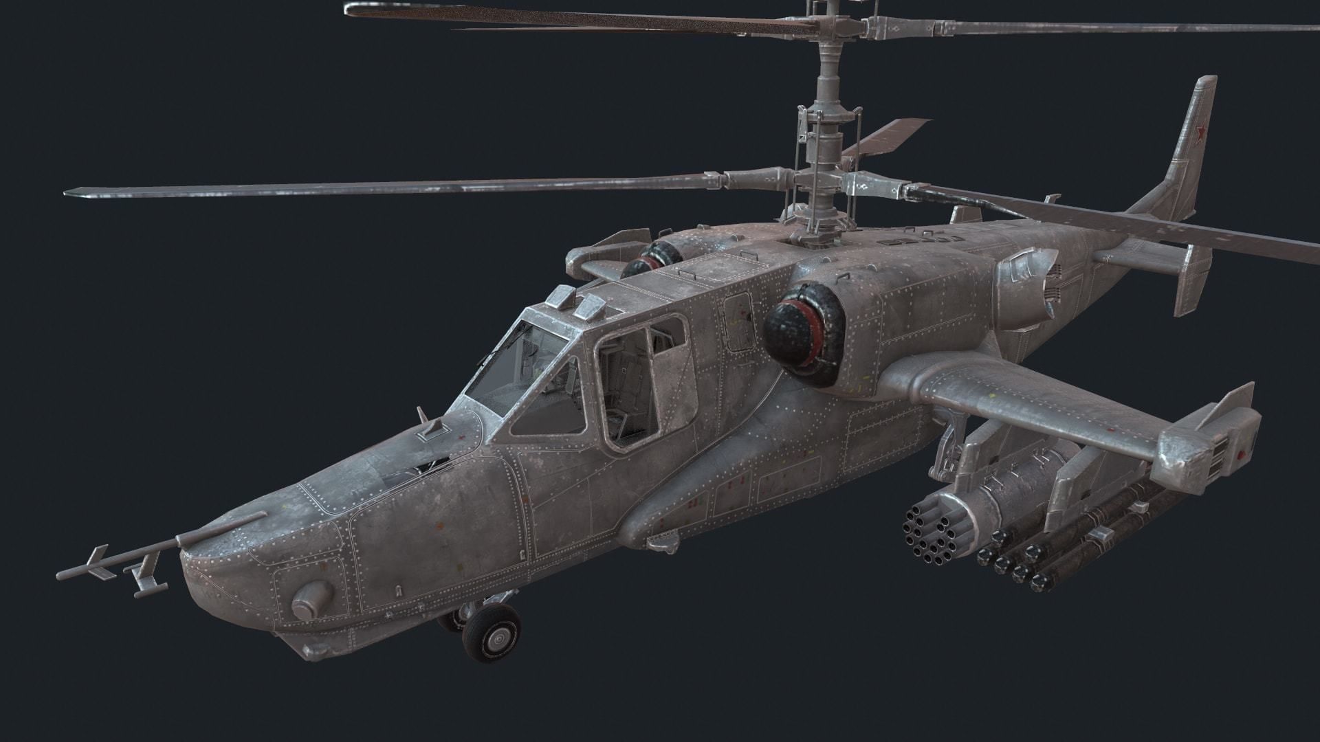 Military helicopter pack Low-poly 3D model_3