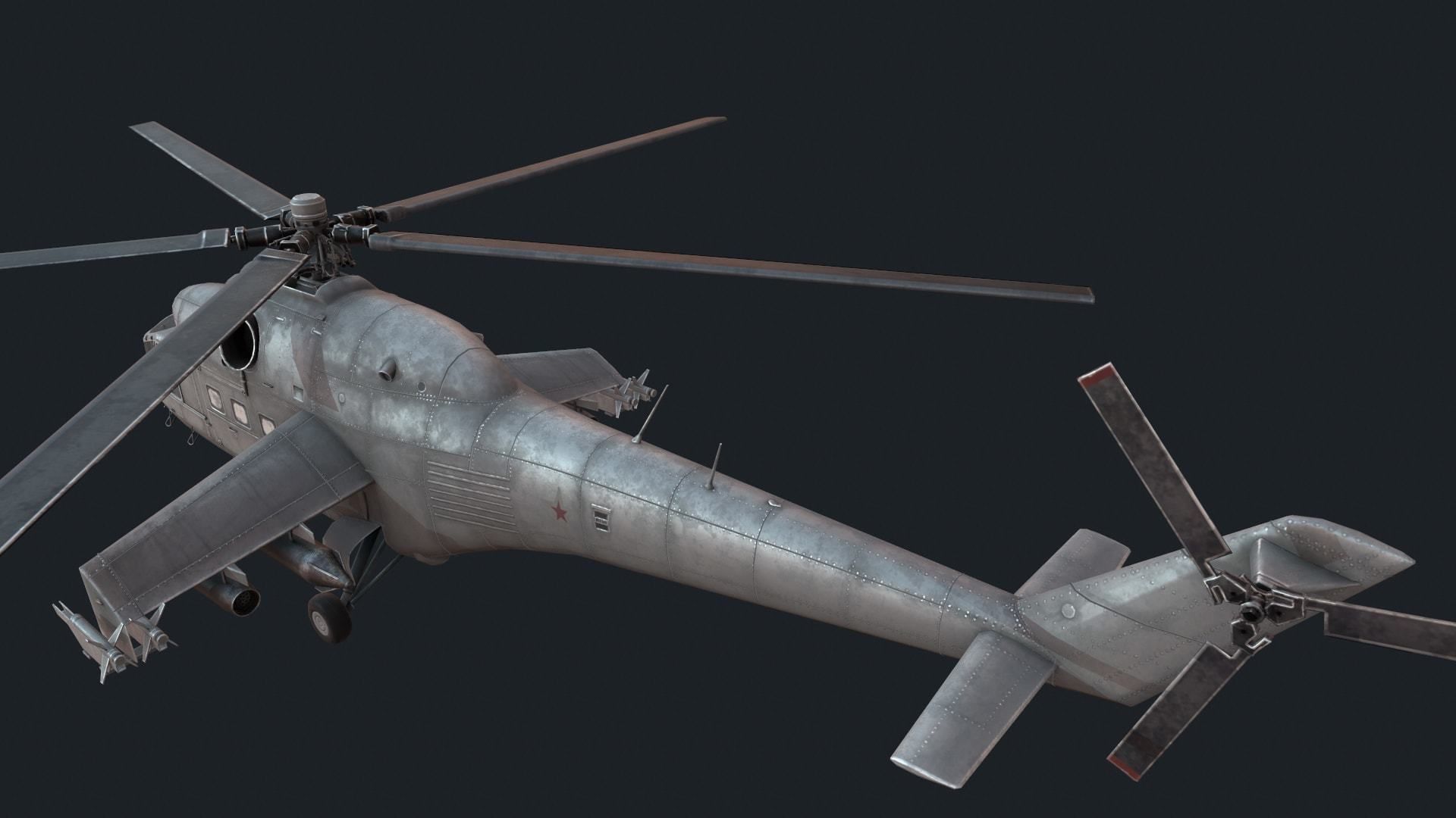 Military helicopter pack Low-poly 3D model_39
