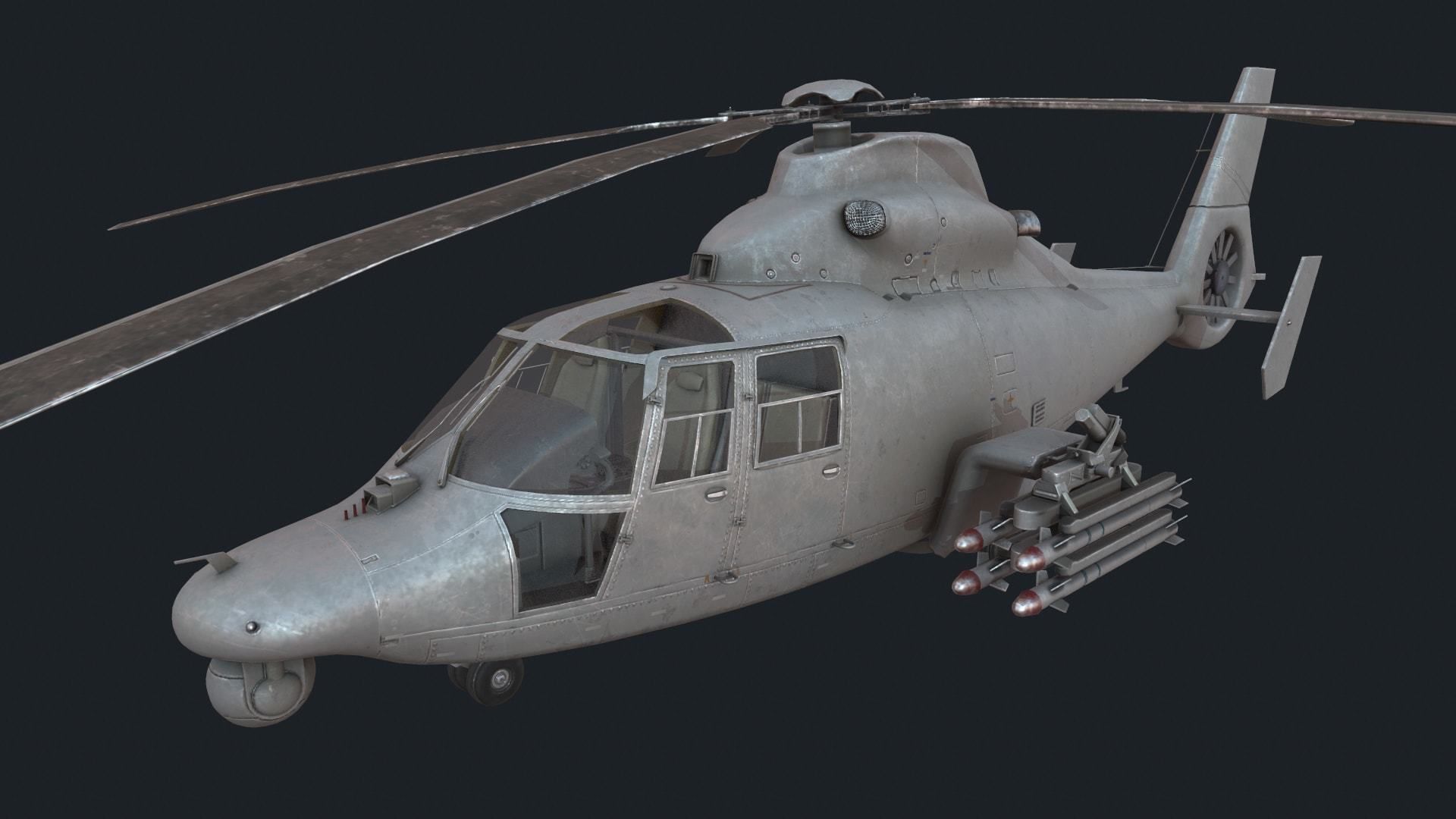 Military helicopter pack Low-poly 3D model_15