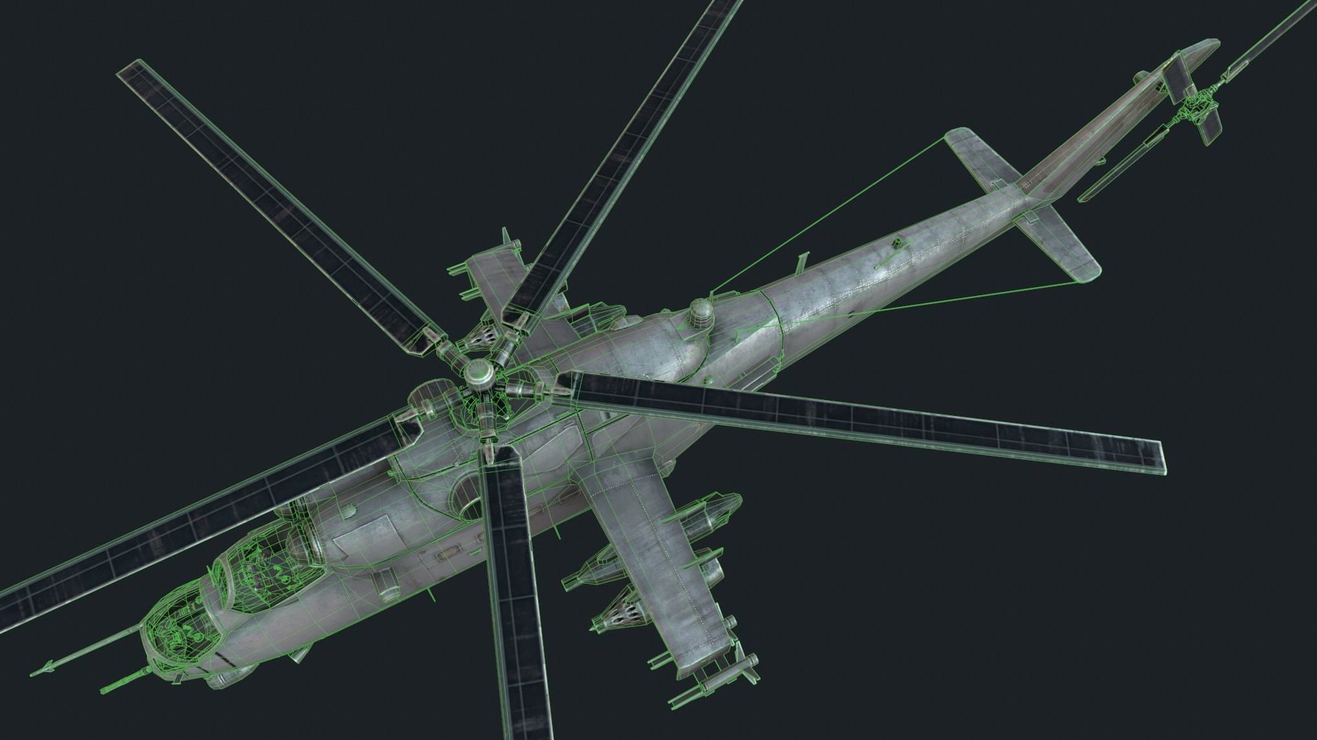 Military helicopter pack Low-poly 3D model_50