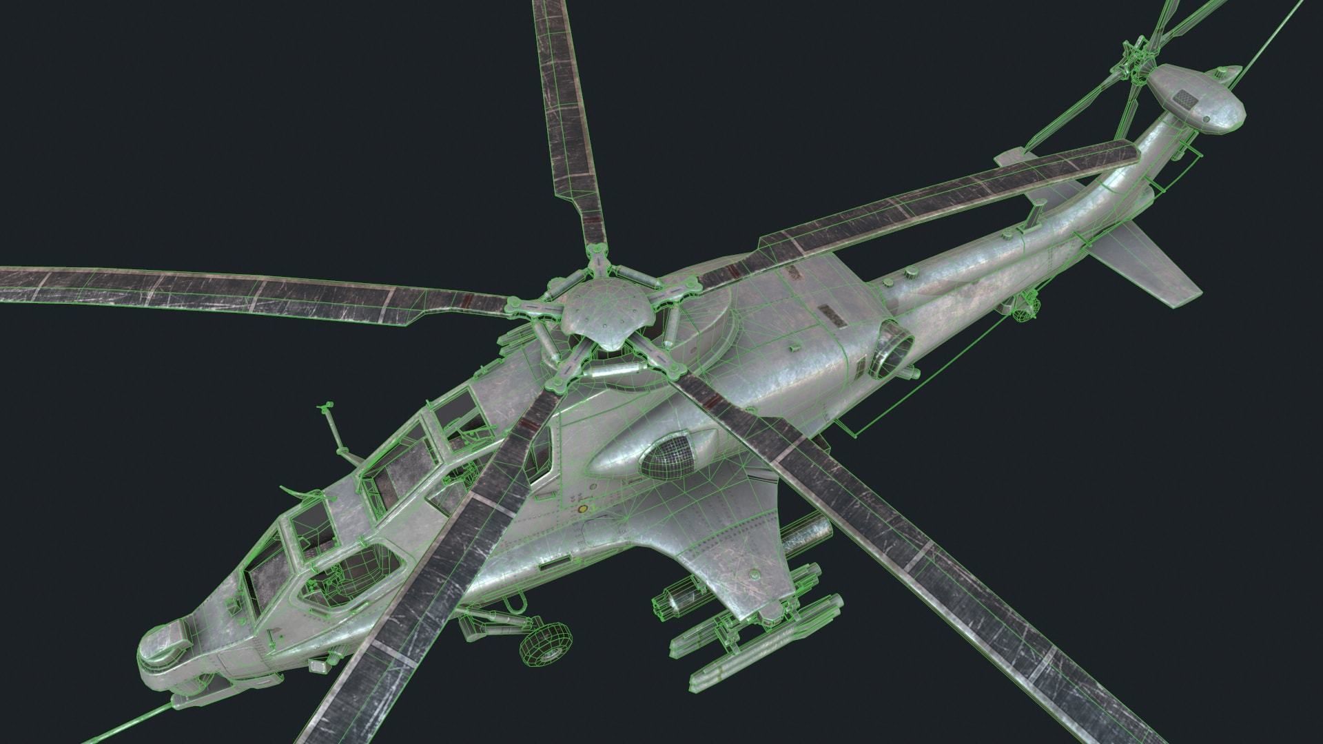 Military helicopter pack Low-poly 3D model_12