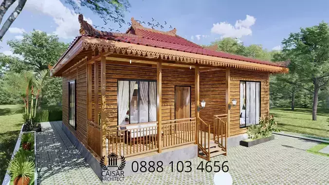 3d Modelling Render Javanese Classic House Sketch up Enscape 3D model