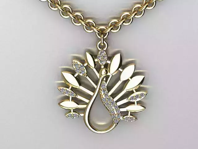 peacock pendant