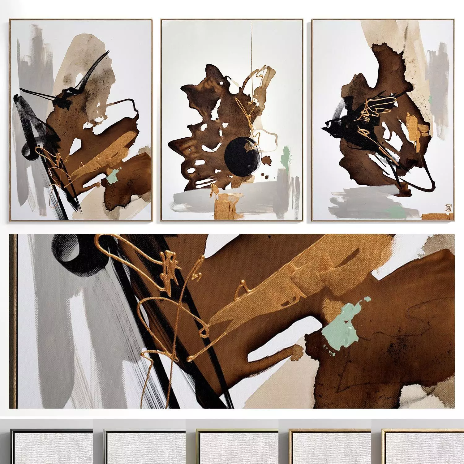 Abstract Painting Set of 3 pieces - No 12 Low-poly 3D model_0