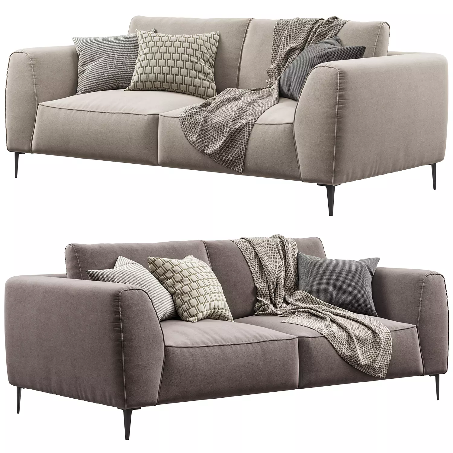 Chateau dAx - Dudy 2-seat fabric sofa 3D model