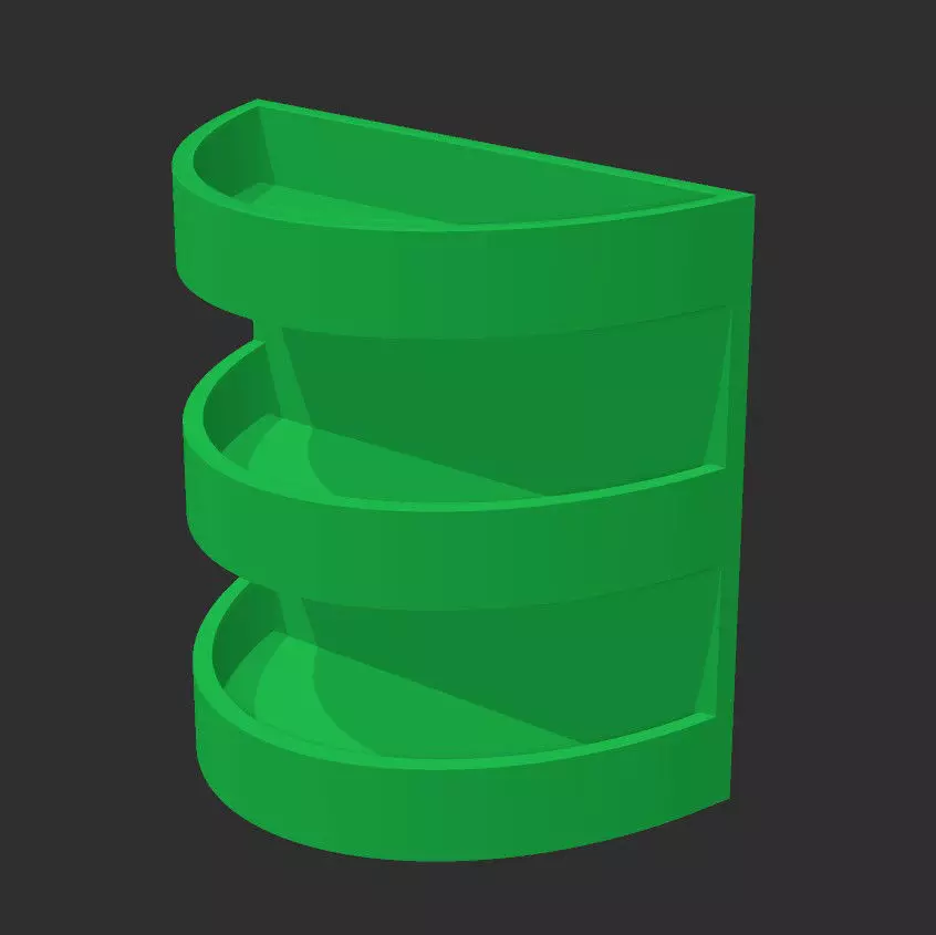 Floating Round Shelf Organizer  3D print model_0