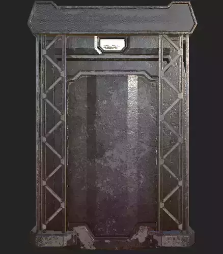 SpaceCraft Door Low-poly 3D model
