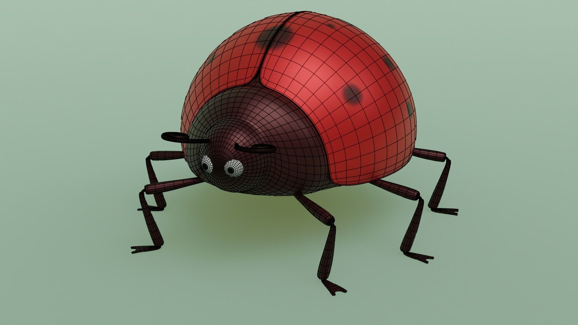 LadyBug Rigged Model 3D model_6
