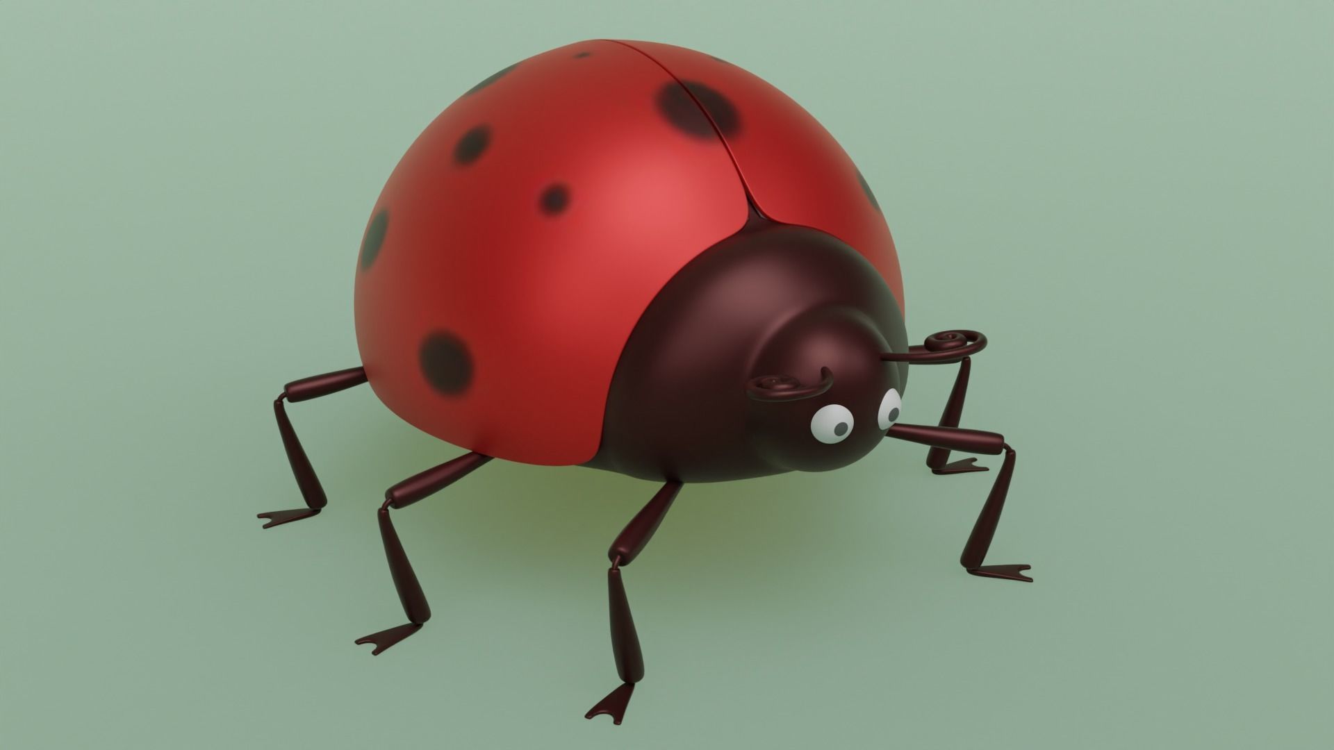 LadyBug Rigged Model 3D model_3