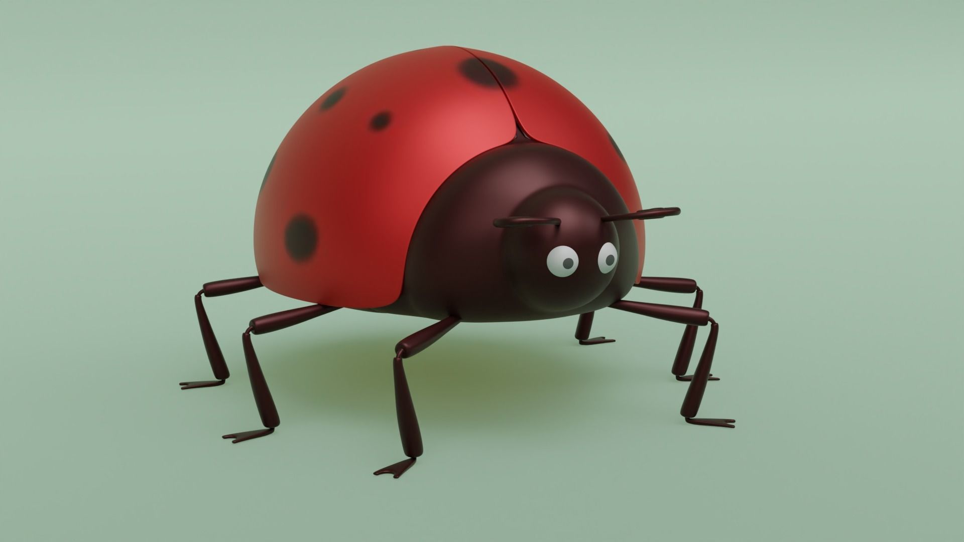 LadyBug Rigged Model 3D model_5