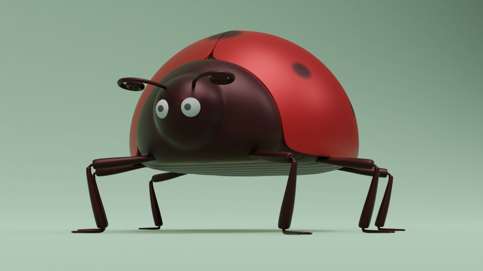 LadyBug Rigged Model 3D model_2