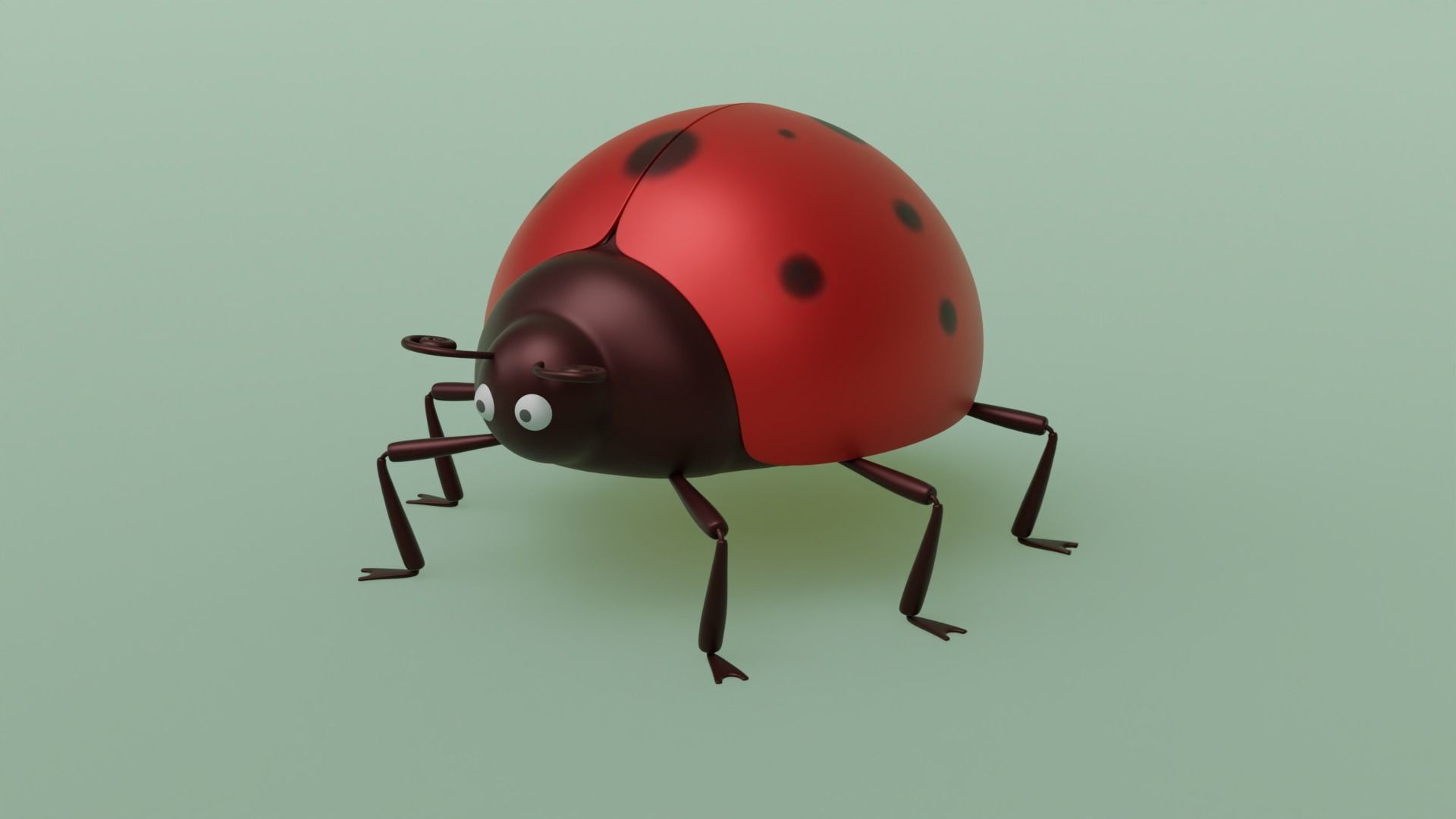 LadyBug Rigged Model 3D model_1