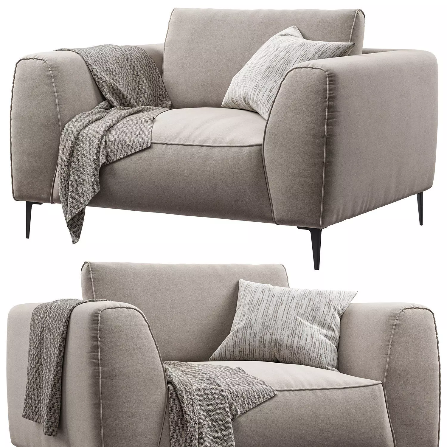 Chateau dAx - Dudy Armchair fabric 3D model