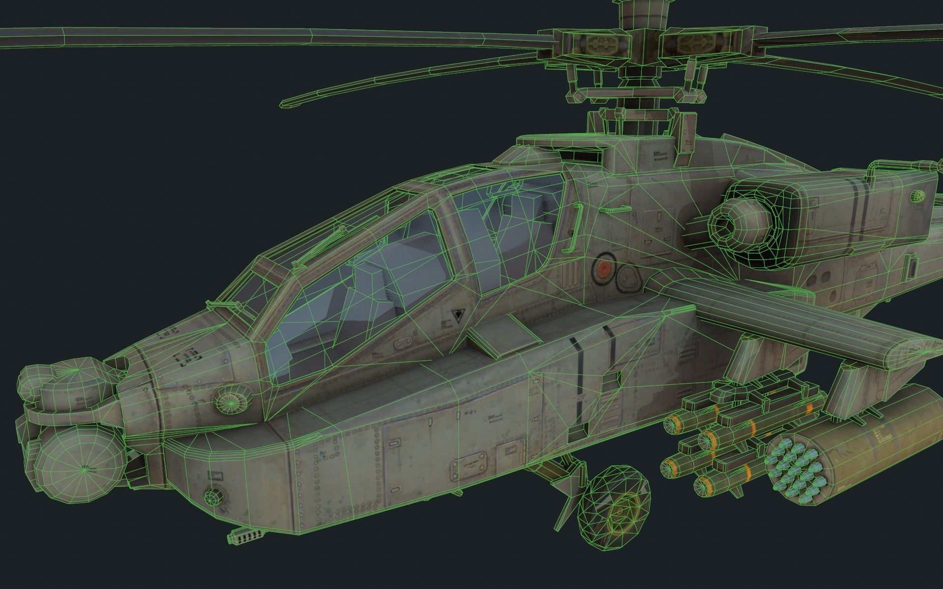 AH-64 Apache Low-poly 3D model_6