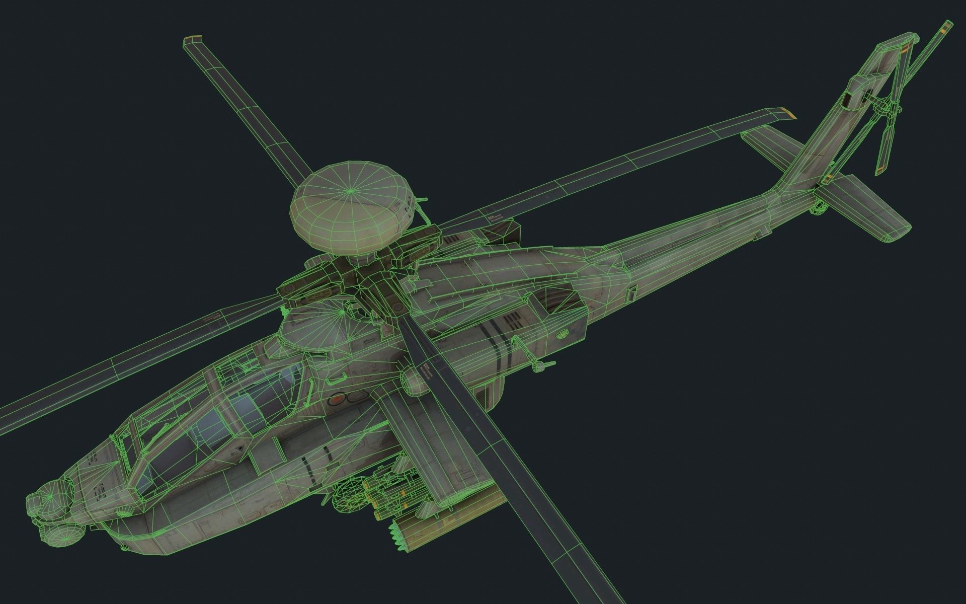 AH-64 Apache Low-poly 3D model_7