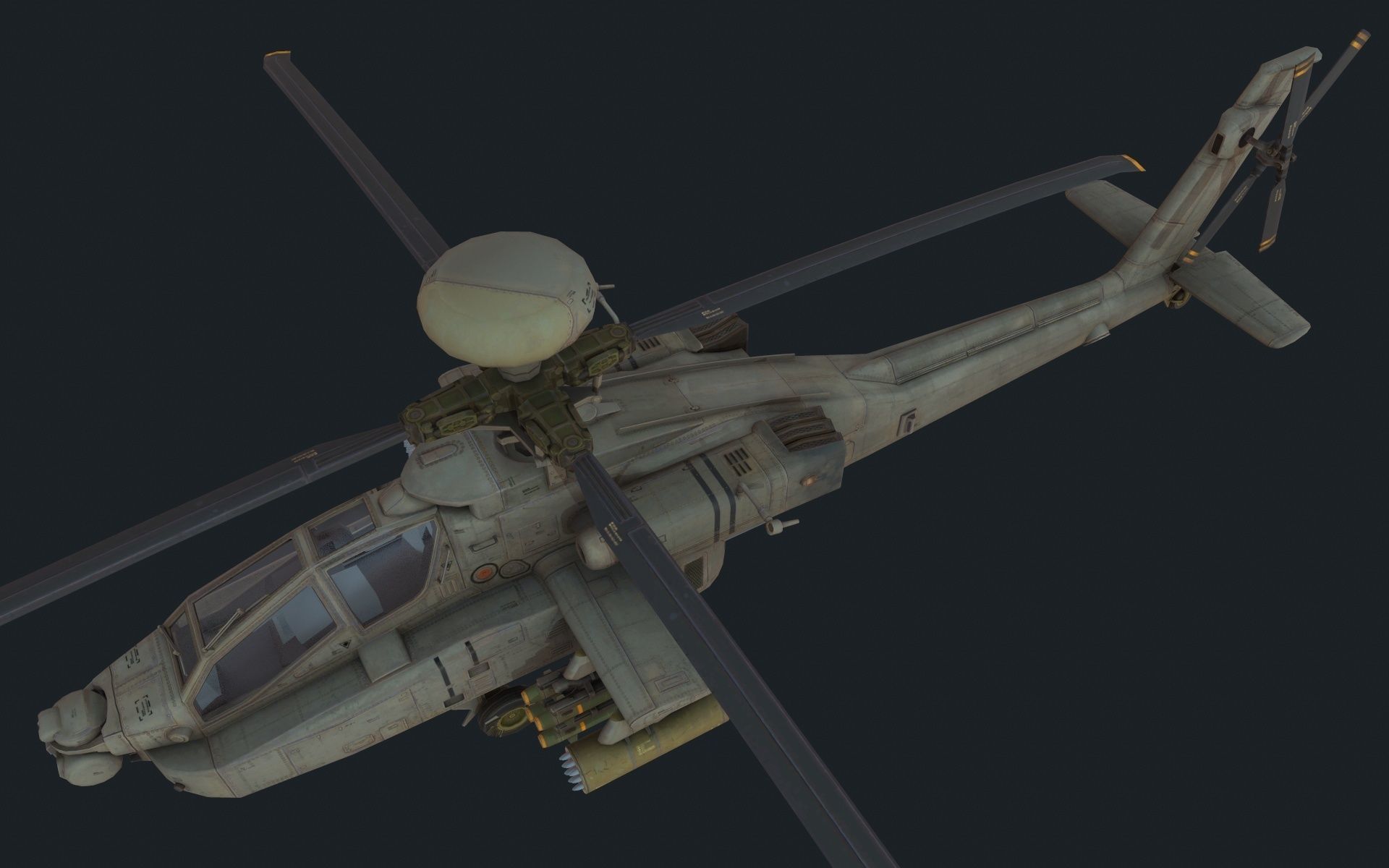 AH-64 Apache Low-poly 3D model_2