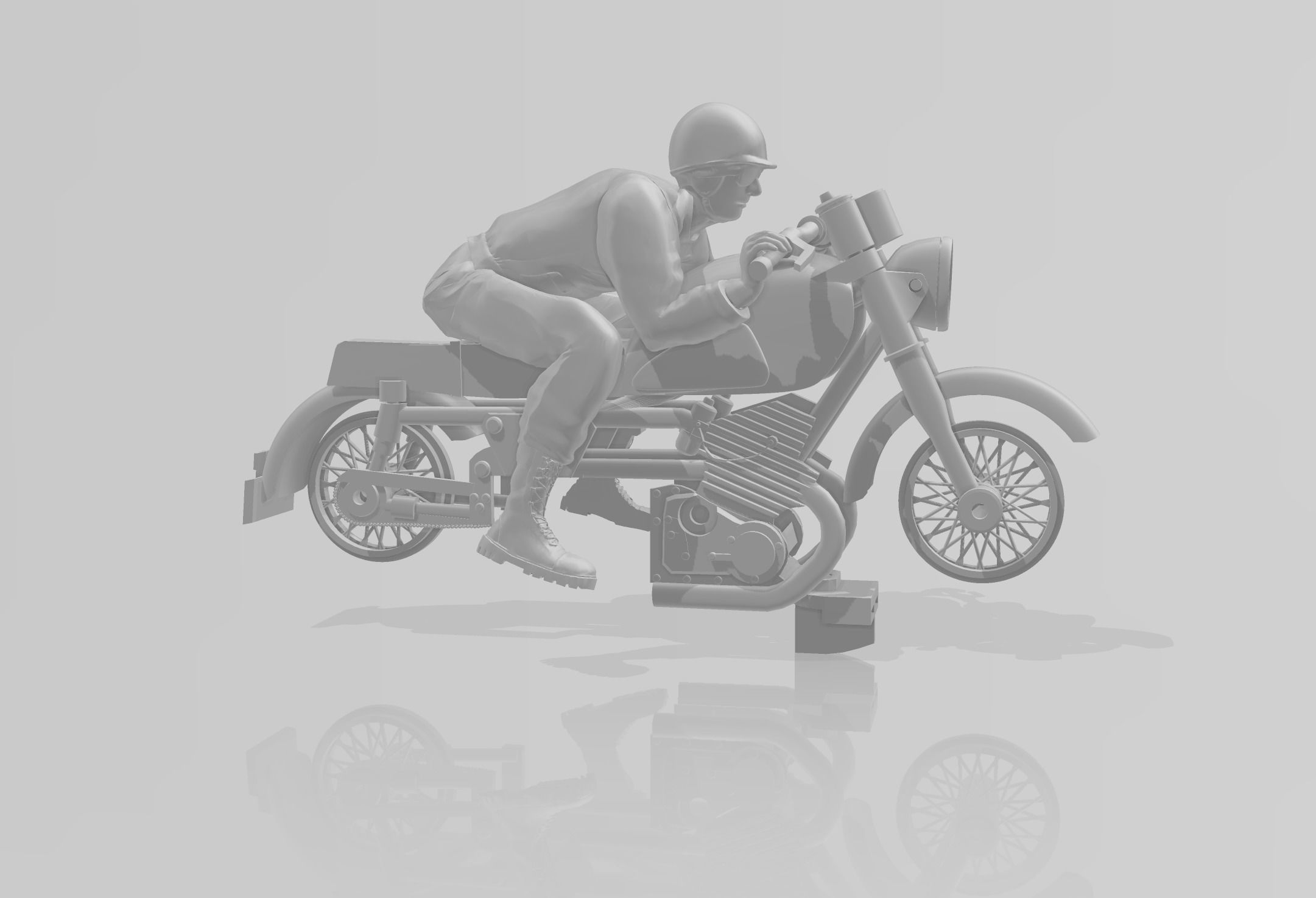 Reprint of the Aurora Thundercycle Slotcar 3D print model_10