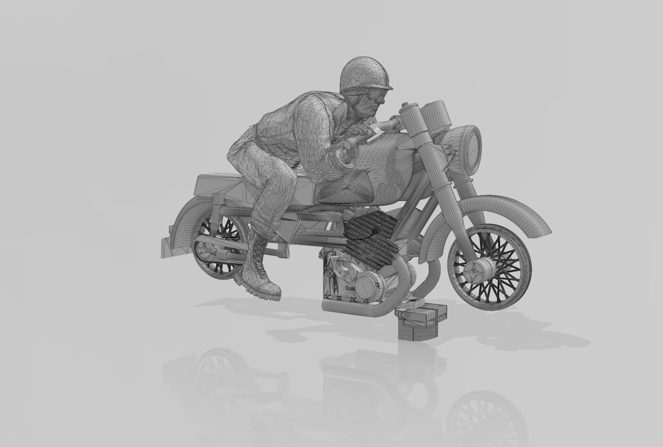 Reprint of the Aurora Thundercycle Slotcar 3D print model_7
