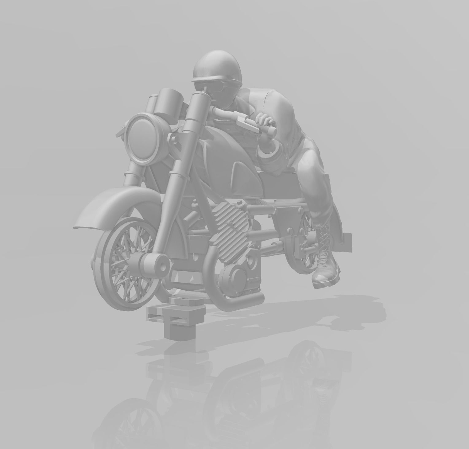 Reprint of the Aurora Thundercycle Slotcar 3D print model_12