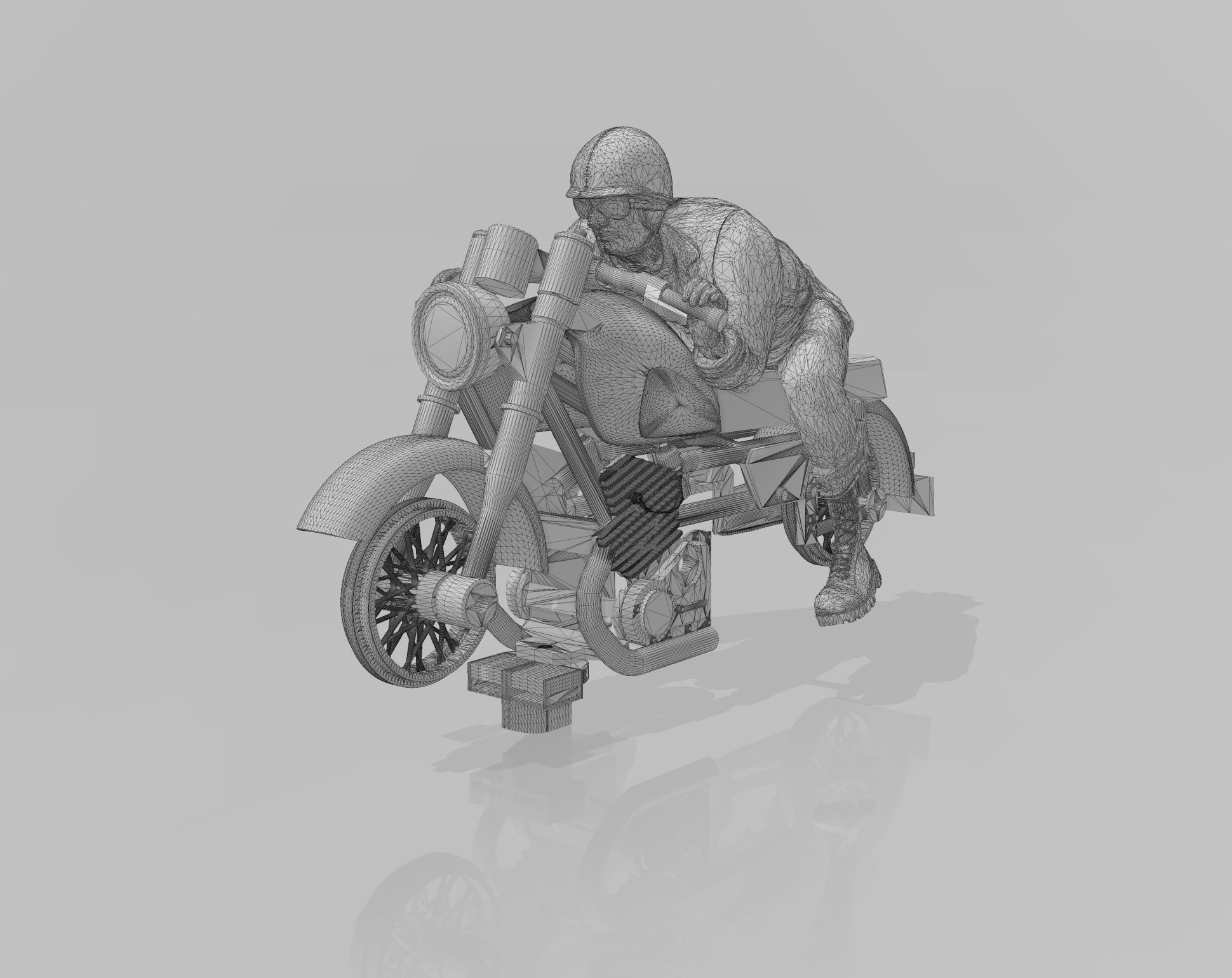 Reprint of the Aurora Thundercycle Slotcar 3D print model_5
