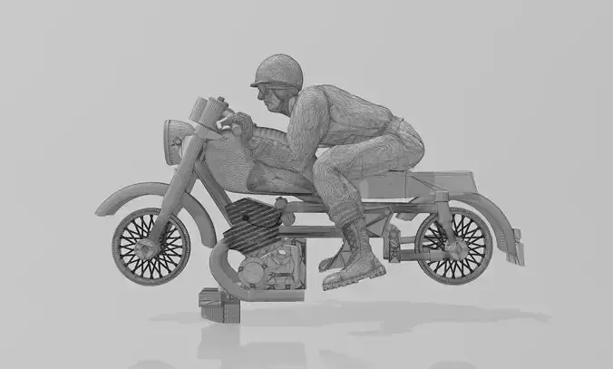 Reprint of the Aurora Thundercycle Slotcar 3D print model