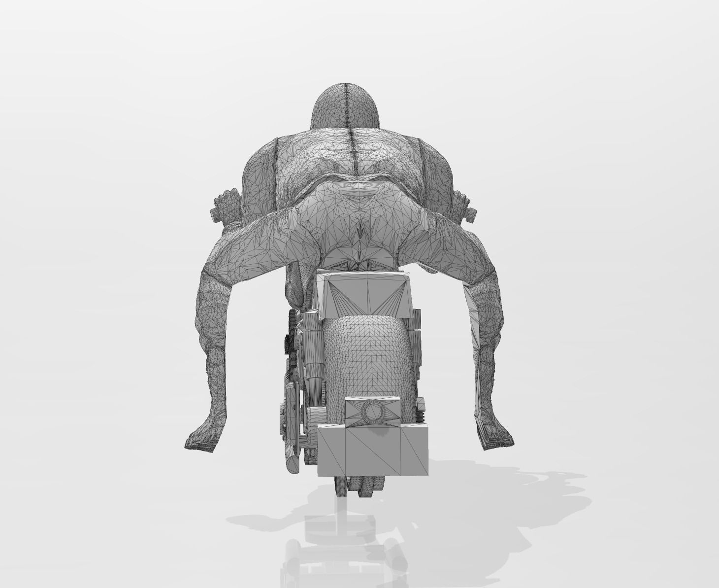 Reprint of the Aurora Thundercycle Slotcar 3D print model_3