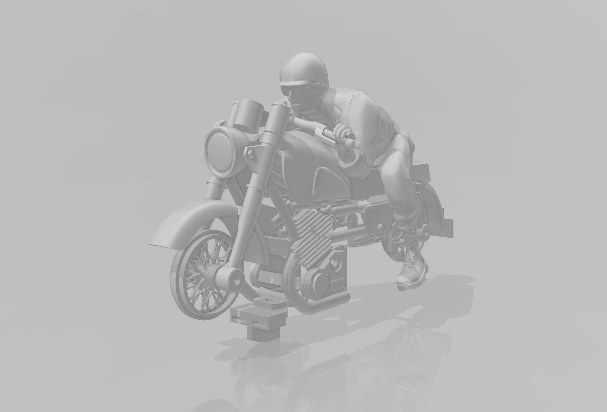 Reprint of the Aurora Thundercycle Slotcar 3D print model_8