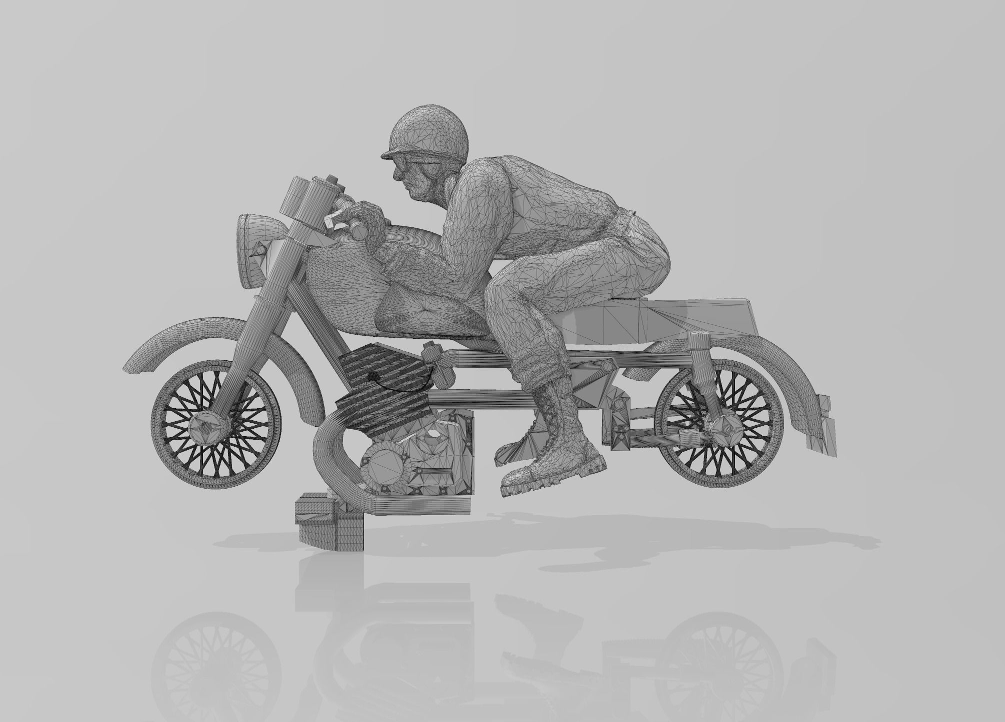 Reprint of the Aurora Thundercycle Slotcar 3D print model_6