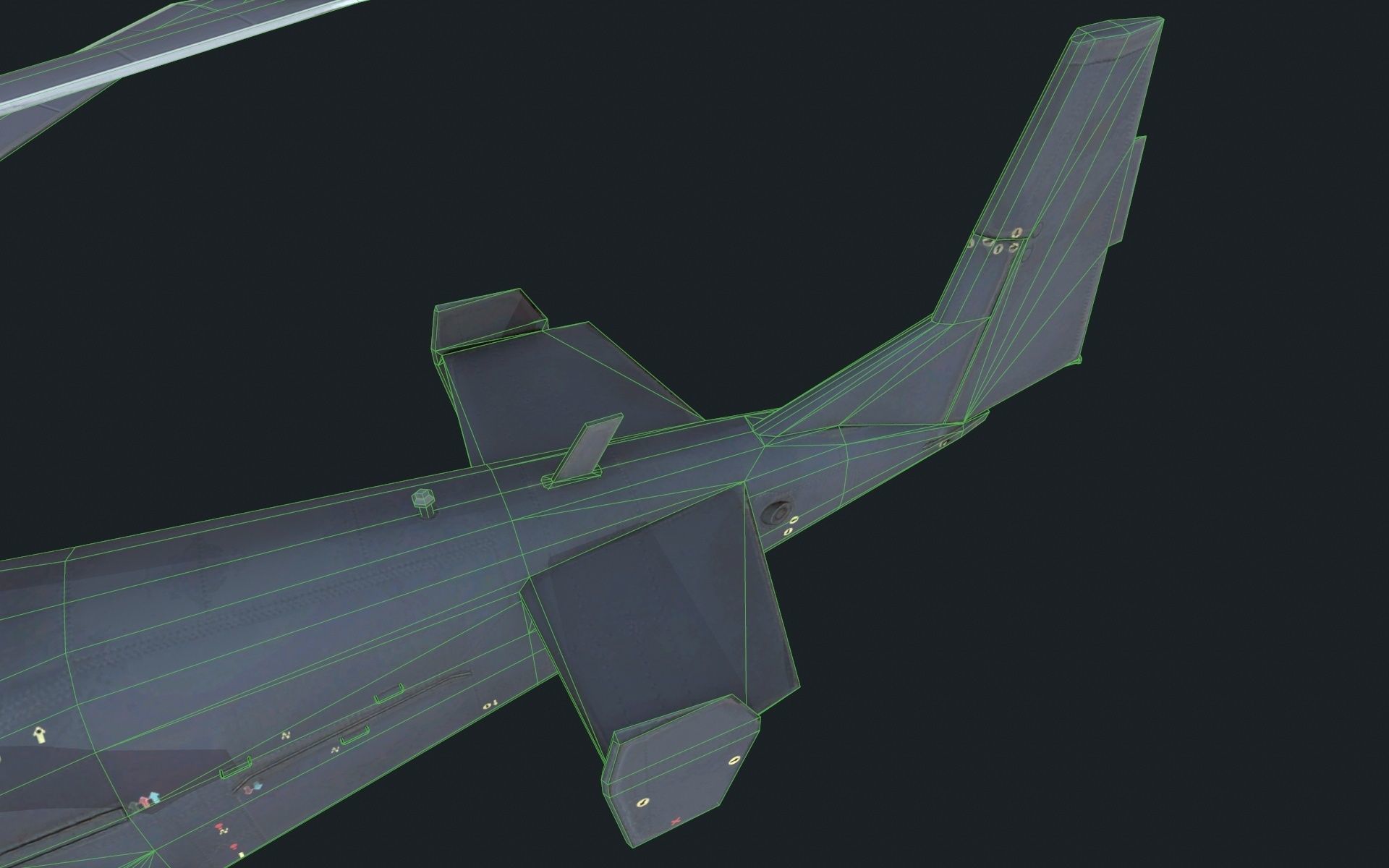 Helicopter Ka-50 Low-poly 3D model_9