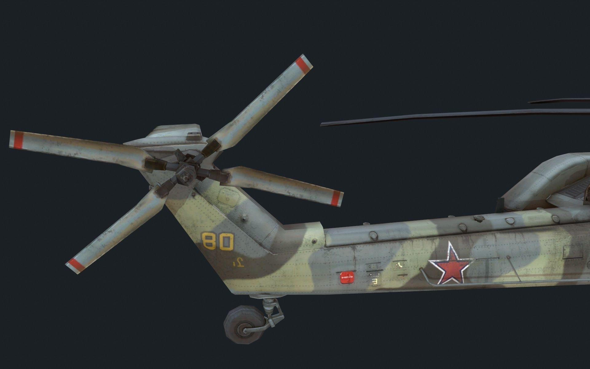 Helicopter Mi-28 Low-poly 3D model_4