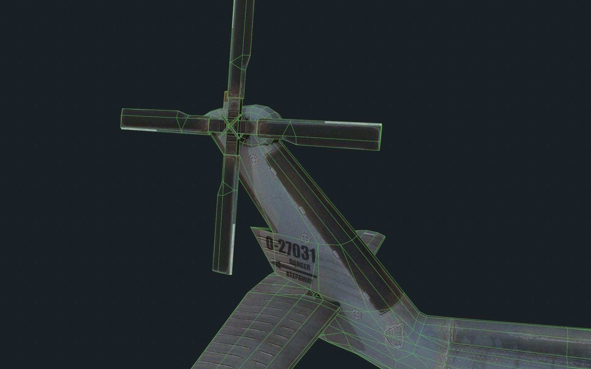 UH-60 Black Hawk Low-poly 3D model_9