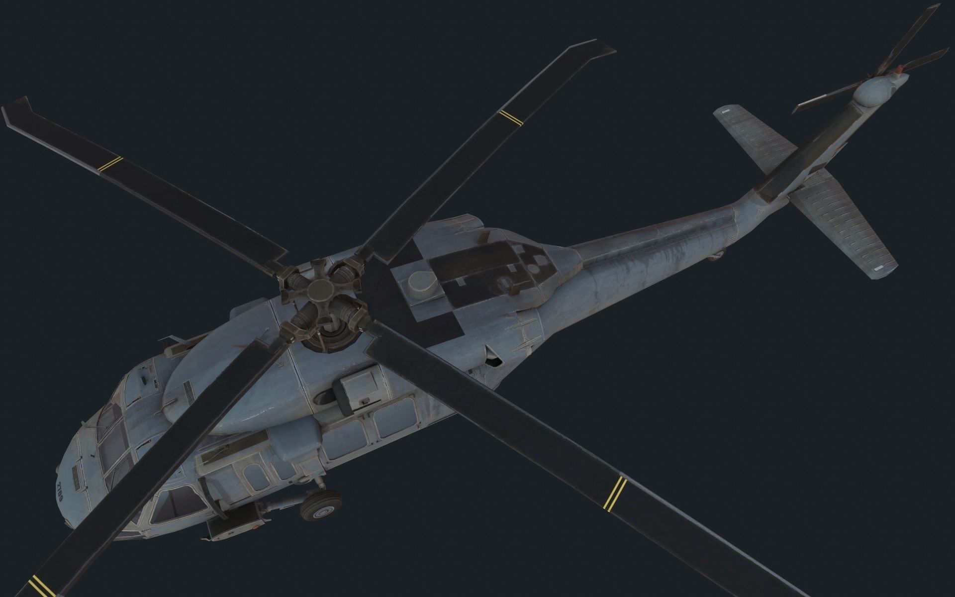 UH-60 Black Hawk Low-poly 3D model_2