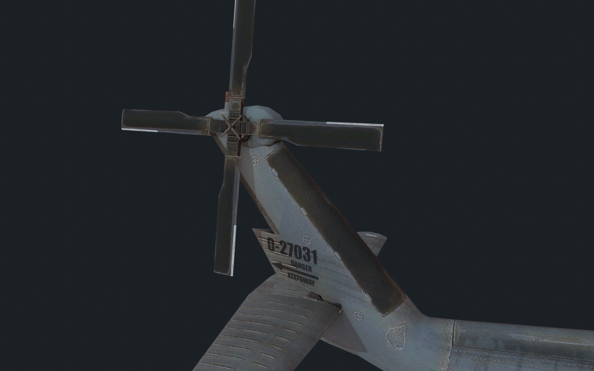 UH-60 Black Hawk Low-poly 3D model_4