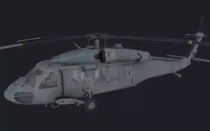 UH-60 Black Hawk Low-poly 3D model