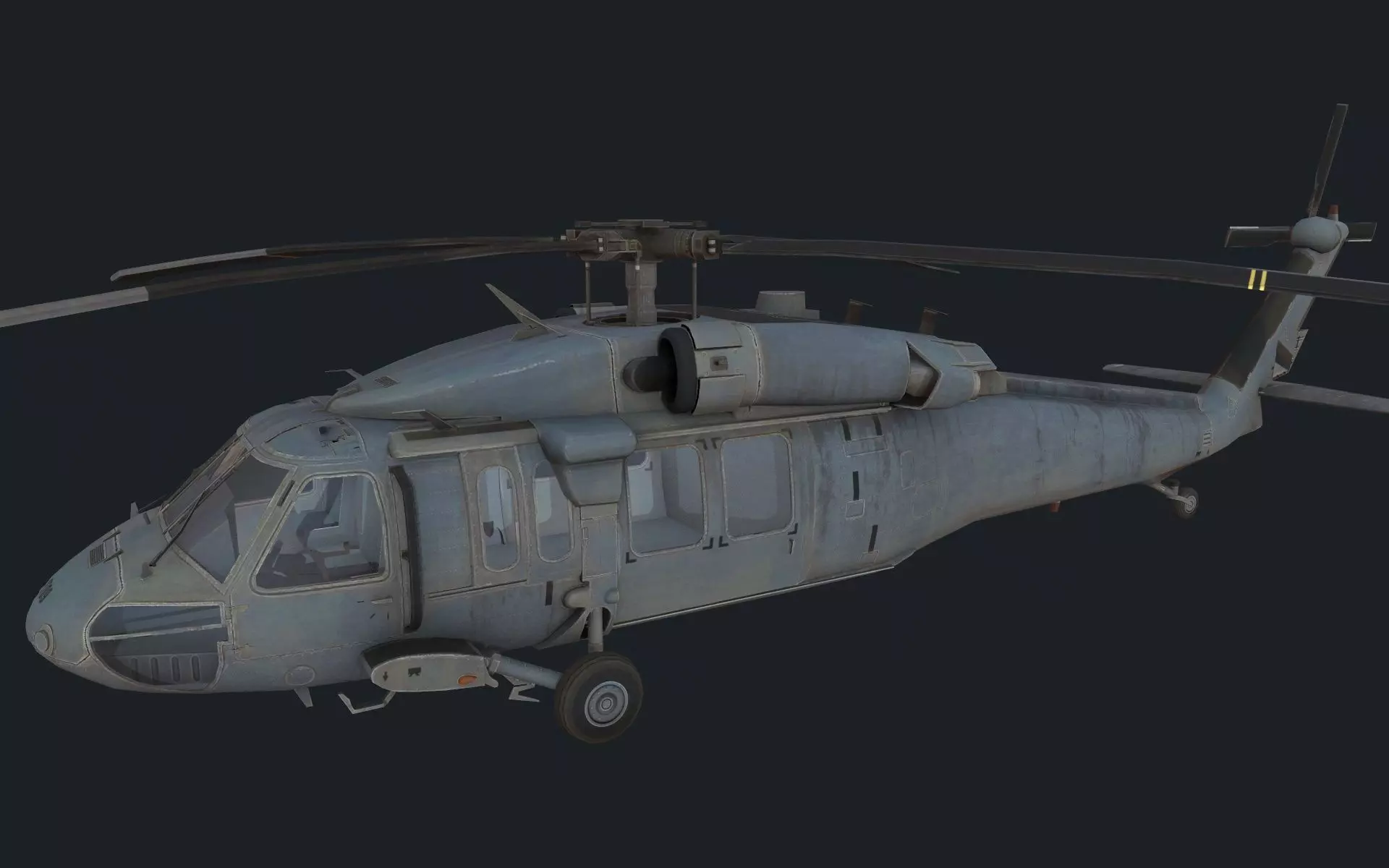 UH-60 Black Hawk Low-poly 3D model_0