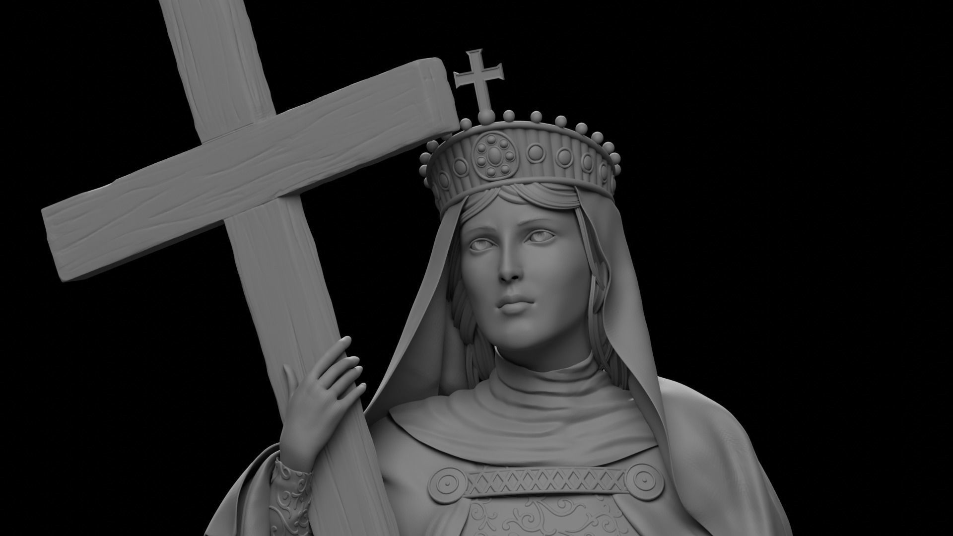 Saint Helen of Constantinople for CNC 3D print model_1