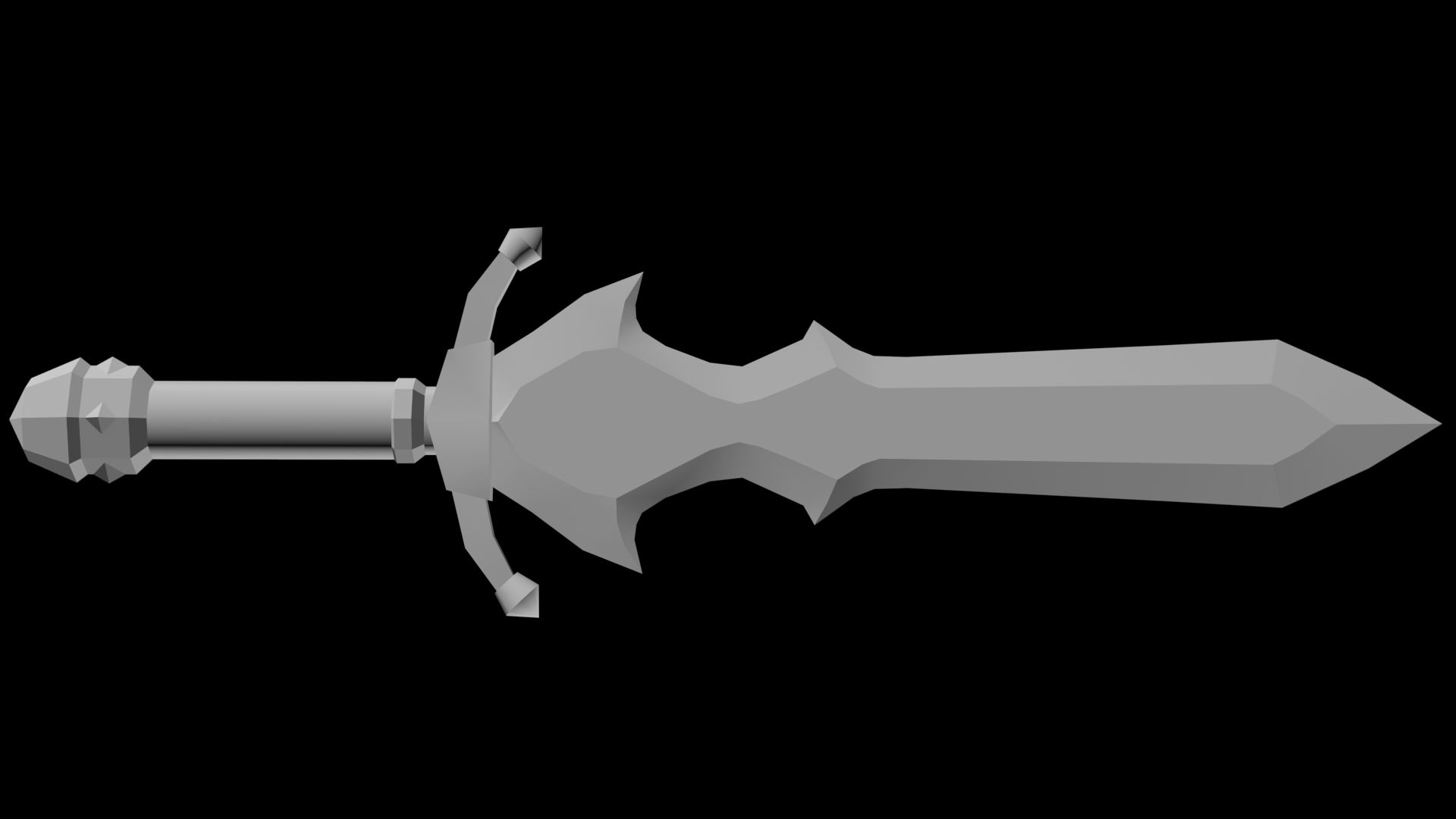 Sword Low-poly 3D model_5