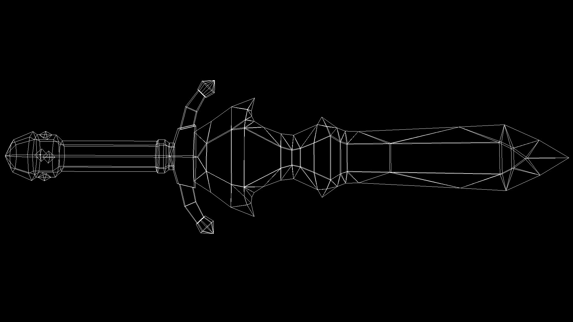 Sword Low-poly 3D model_4