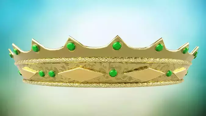 Old Medieval Crown PBR game ready