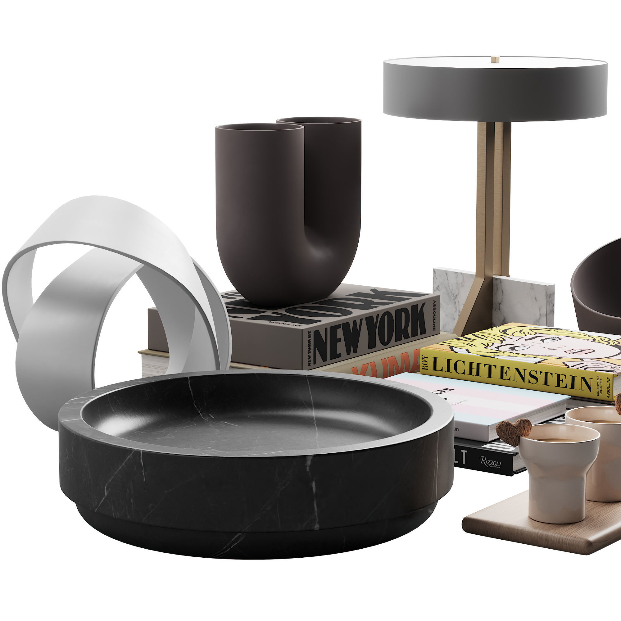 120 decorative set 033 american style neutral decor P02 3D model_2