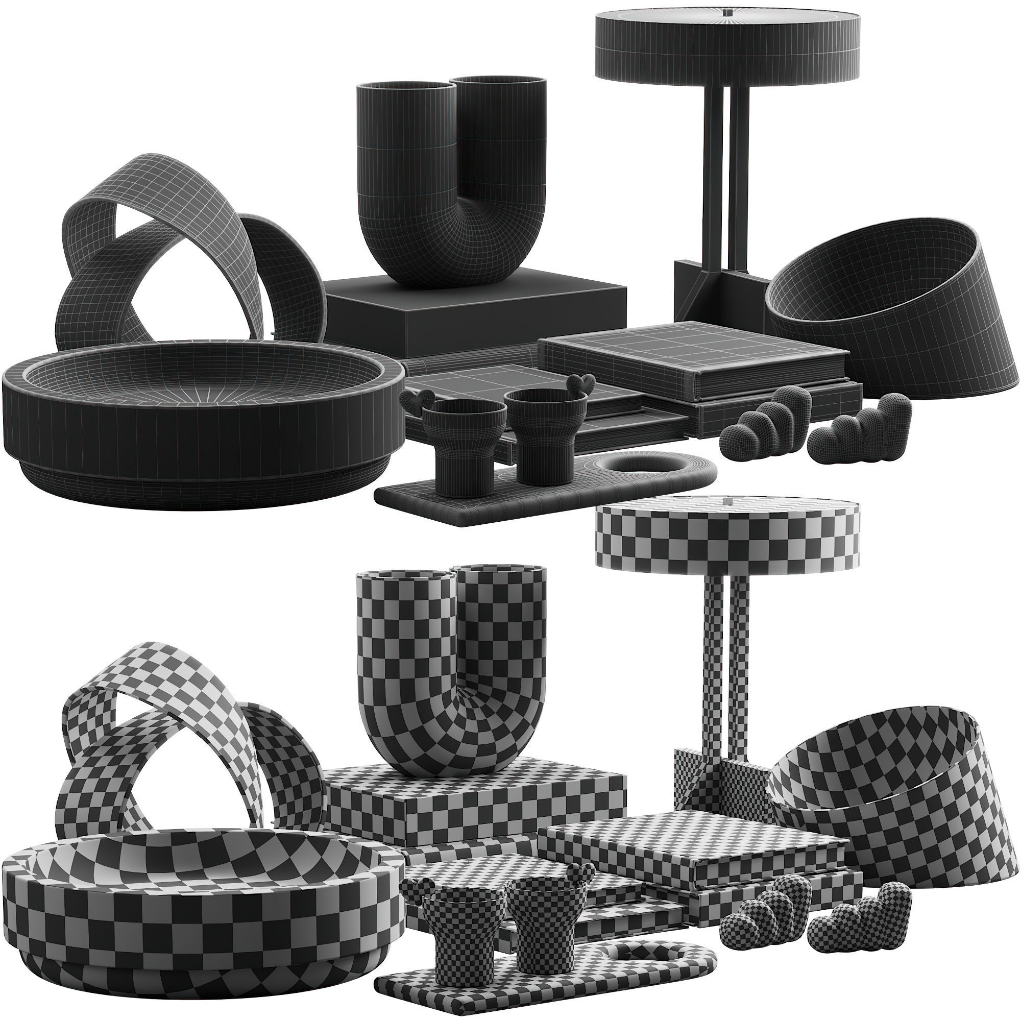 120 decorative set 033 american style neutral decor P02 3D model_5