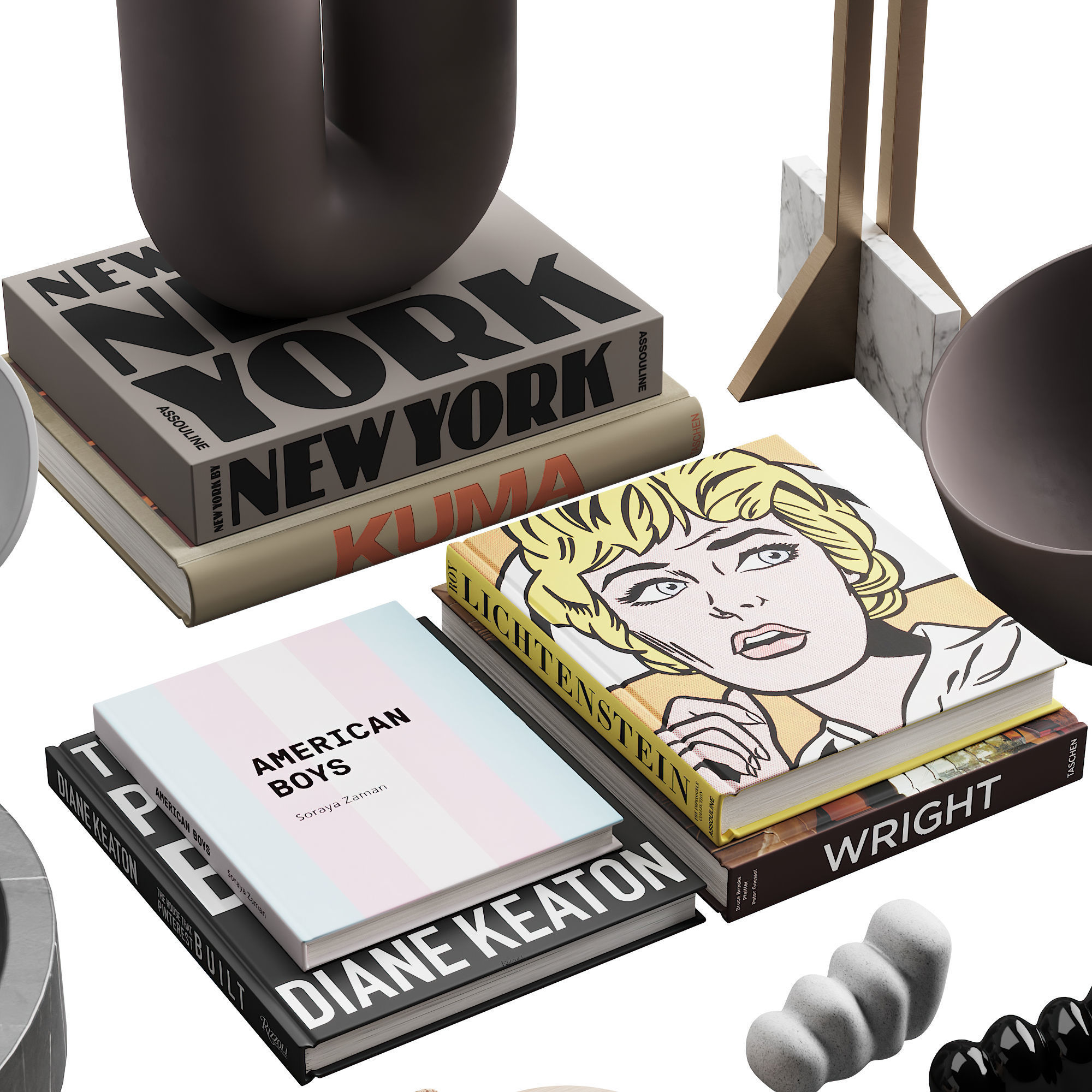 120 decorative set 033 american style neutral decor P02 3D model_4