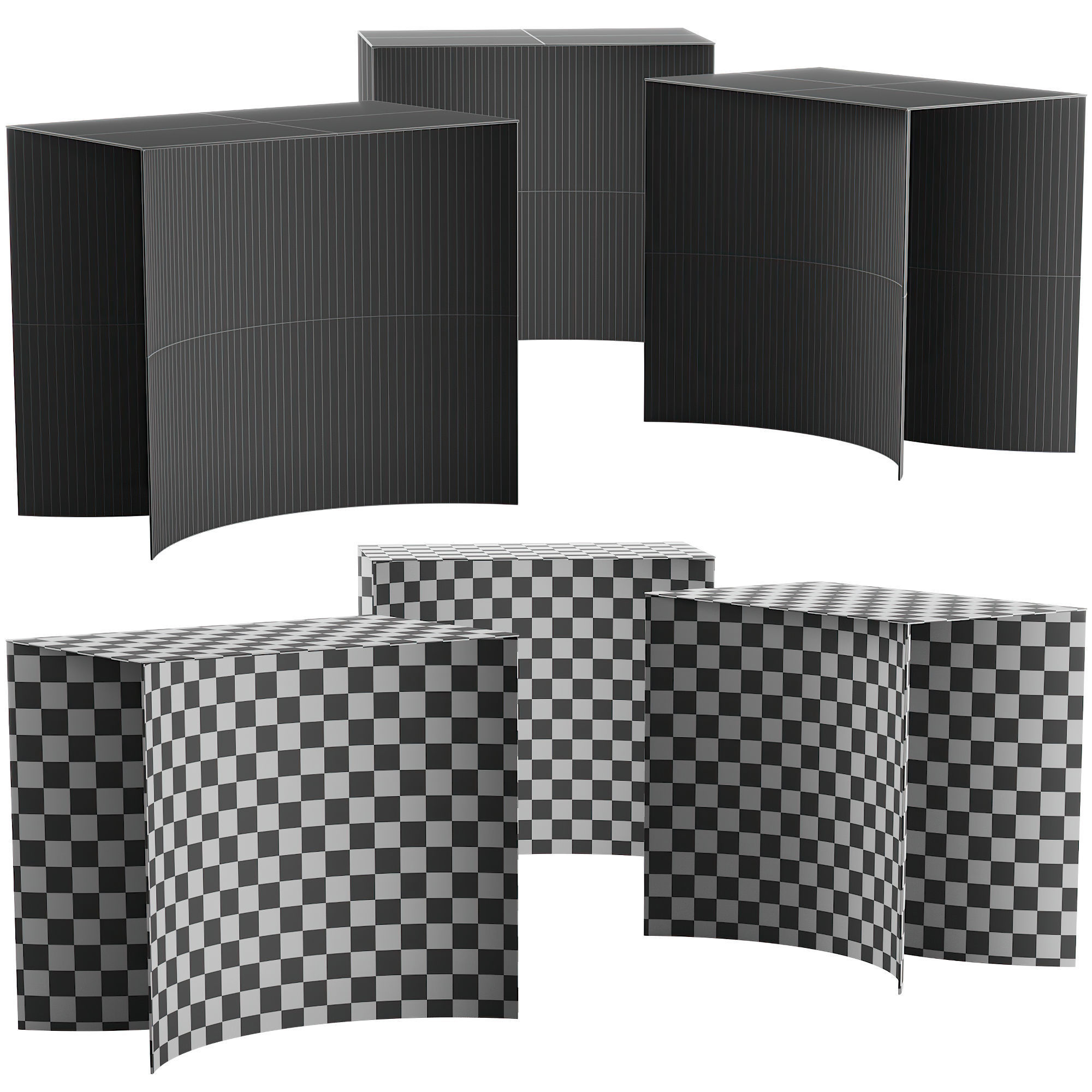 121 Void stool small table by Desalto 3D model_4