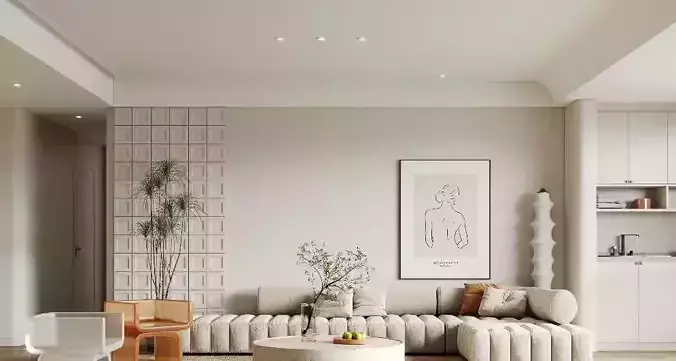 Modern TV background wall