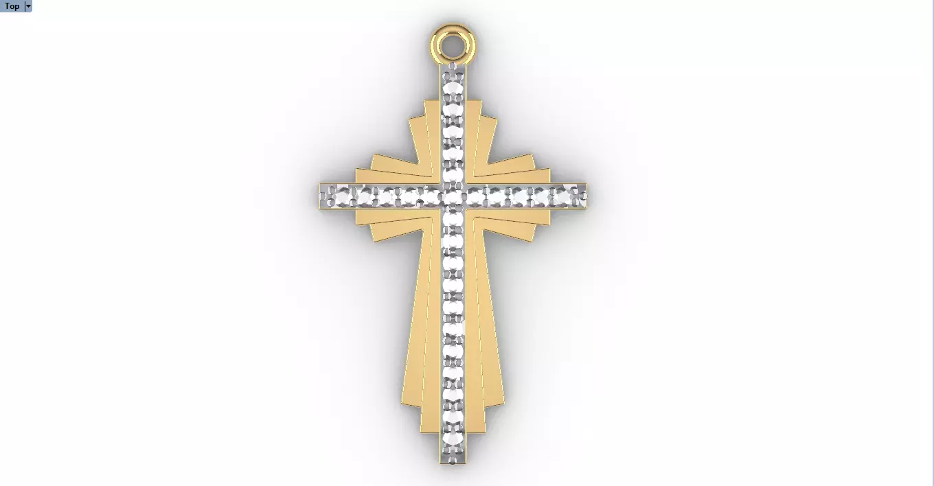 CROSS DIAMOND PENDANT 3D print model